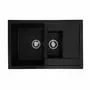 Гранитная мойка для кухни VALESO TOSKANA 7850W матовая Черный металлик