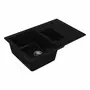 Гранитная мойка для кухни VALESO TOSKANA 7850W матовая Черный металлик