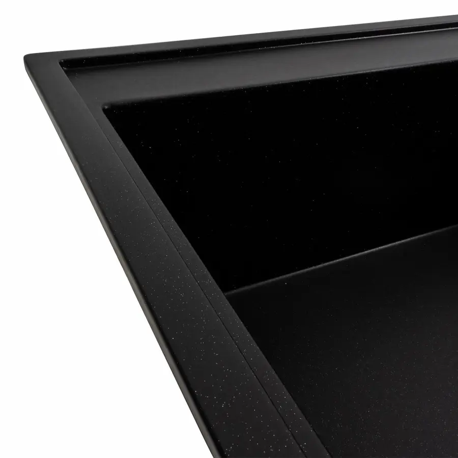 Гранітна мийка для кухні VALESO AZURIT 7950 матова Чорний металік