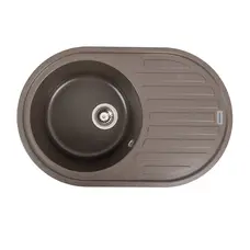Гранітна мийка для кухні VALESO 7750 LIRA матова Темна скеля