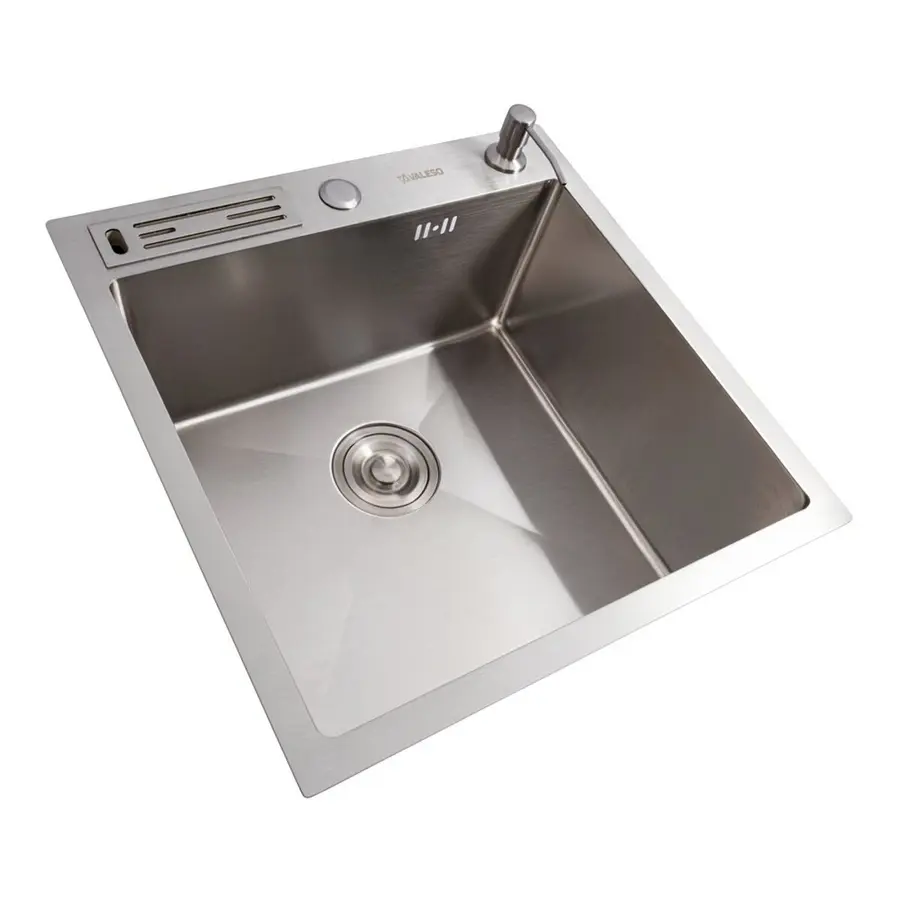 Кухонная мойка нержавейка 50*50 Valeso Handmade с подставкой для ножей (3,0/0,8)