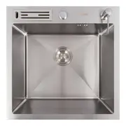Кухонная мойка нержавейка 50*50 Valeso Handmade с подставкой для ножей (3,0/0,8)