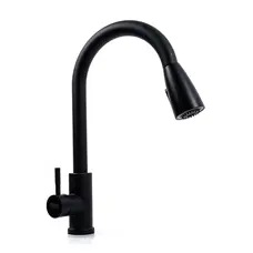 Змішувач кухонний Valeso LN08 чорний з висувною лійкою
