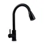Смеситель кухонный Valeso LN08 черный с выдвижной лейкой