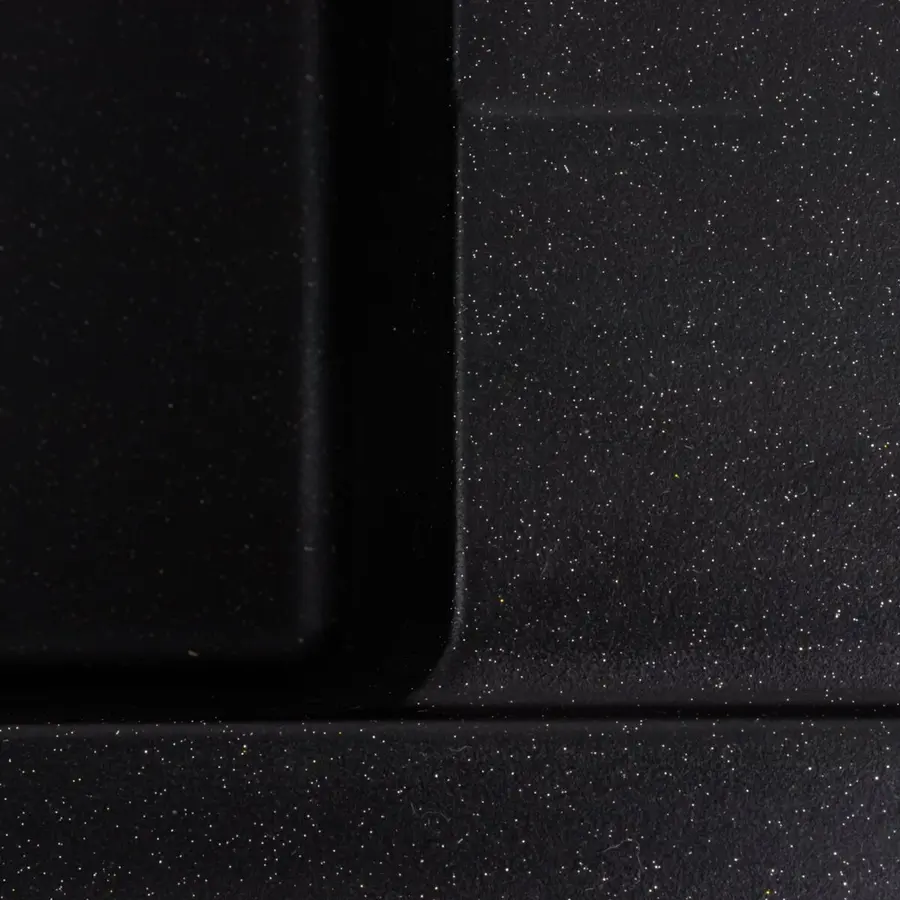 Гранитная мойка для кухни VALESO 8650 DIAMOND матовая (черный металлик)