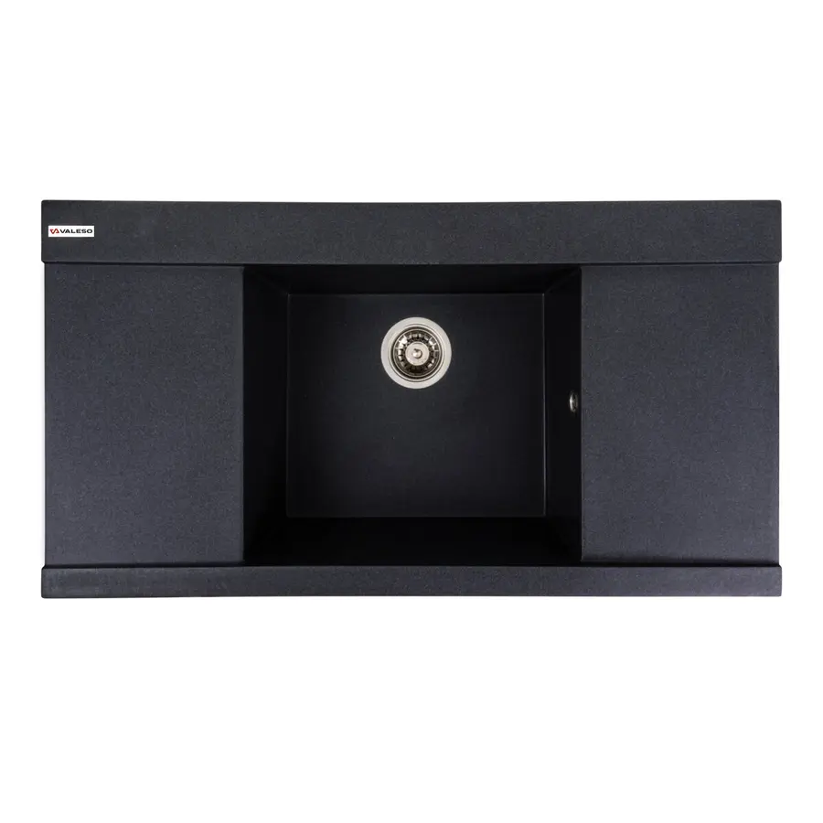Гранітна мийка для кухні VALESO 9651 ATLAS матовий Карбон