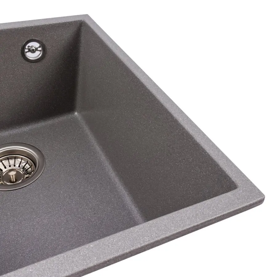 Гранитная мойка для кухни VALESO ROXY 3744 матовая Серый муссон