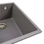 Гранитная мойка для кухни VALESO ROXY 3744 матовая Серый муссон
