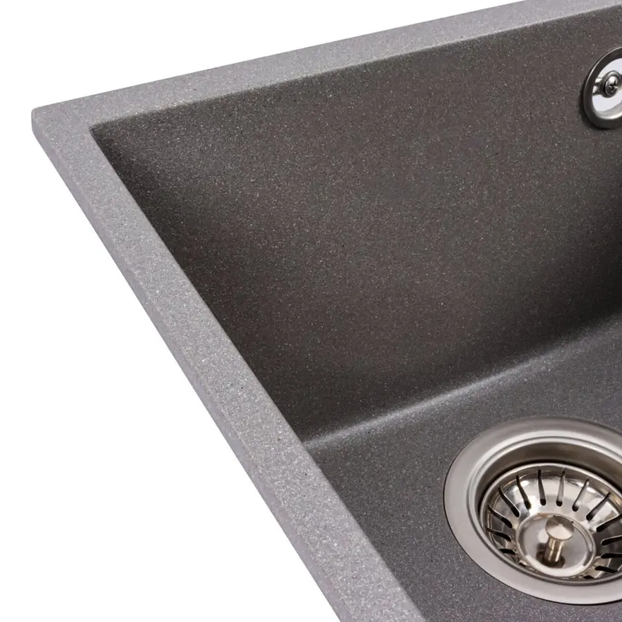 Гранитная мойка для кухни VALESO ROXY 3744 матовая Серый муссон