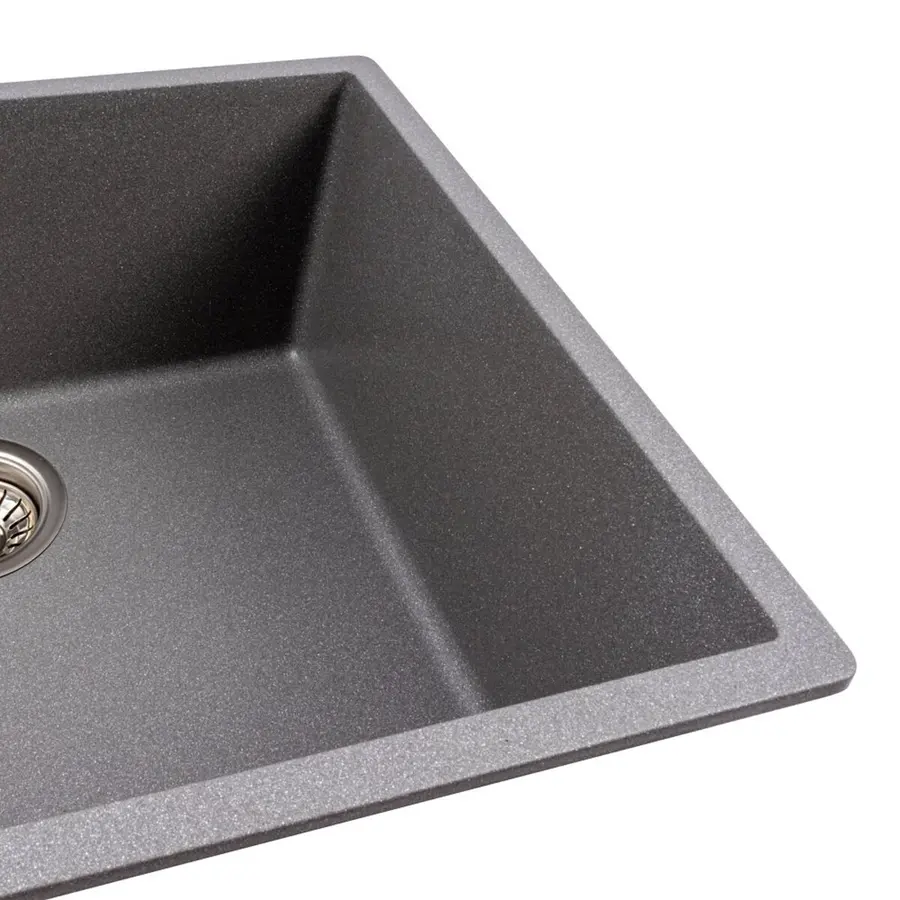 Гранітна мийка для кухні VALESO OASIS 5444 матова Сірий мусон