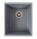 Гранітна мийка для кухні VALESO ROXY 3744 матова Сірий металік