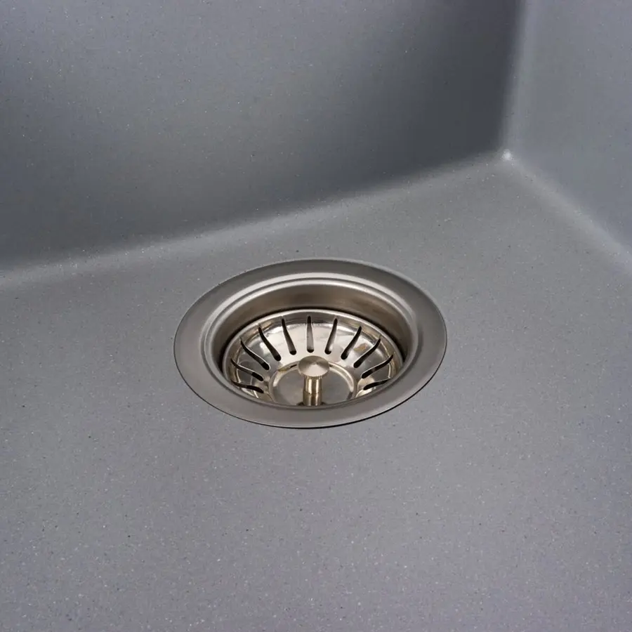 Гранитная мойка для кухни VALESO ROXY 3744 матовая Серый металлик