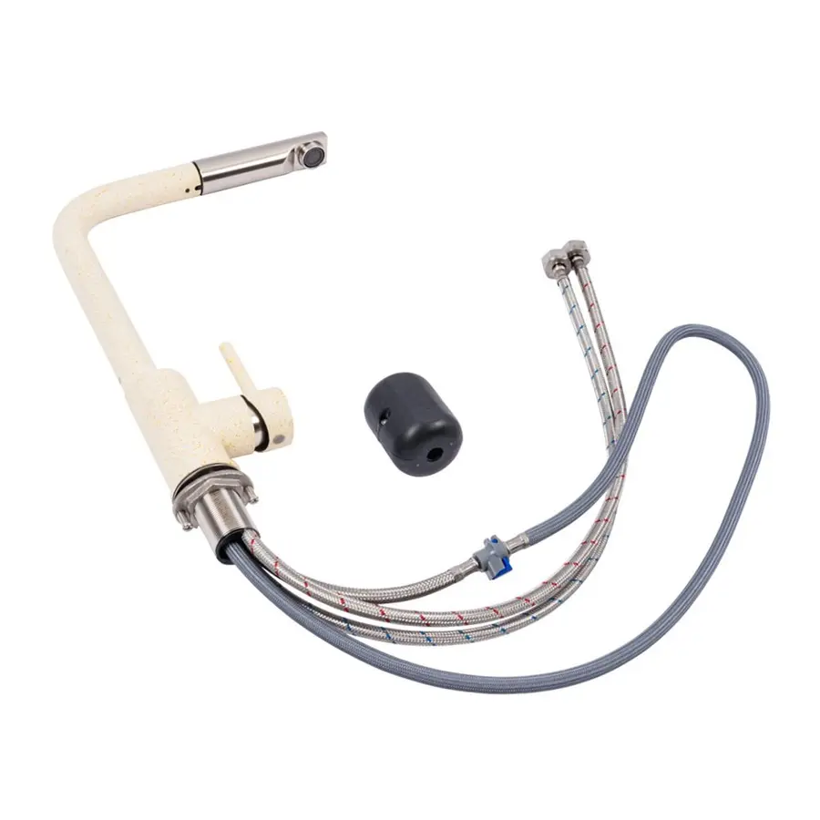 Q411B змішувач кухонний VALESO ПІСОК (з висувною лійкою)