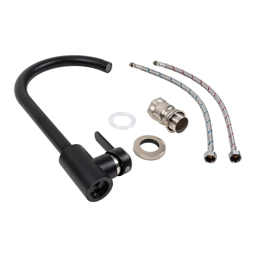 Кухонний змішувач VALESO 7990 NEST Чорний матовий