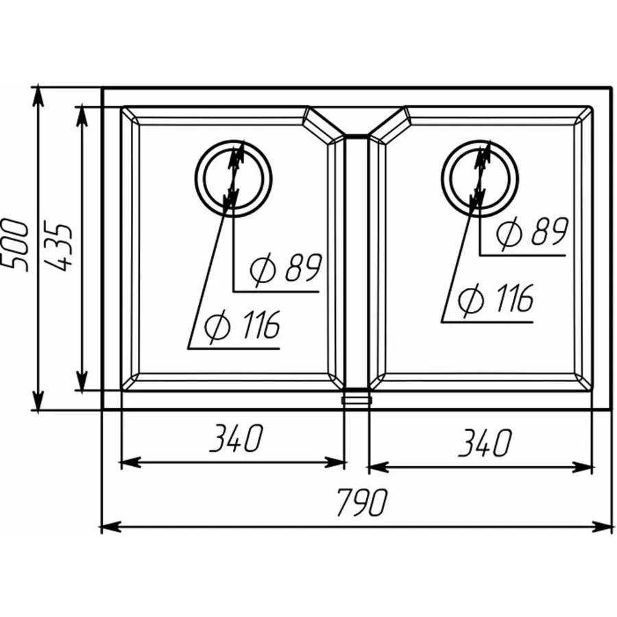 Гранитная мойка для кухни VALESO VIATRIX 7950 матовая Гренадин