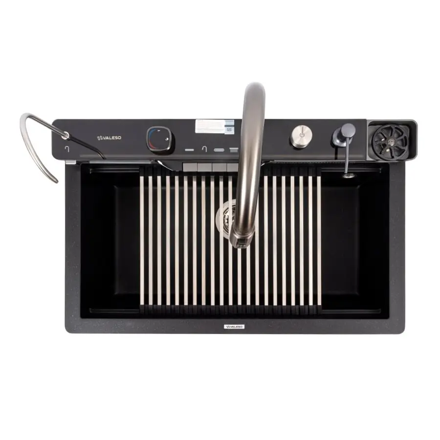 7546 EVANORA матова Мийка гранітна VALESO (чорний металік)