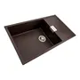 Гранитная мойка для кухни Platinum 8650 DIAMOND матовая Шоколад