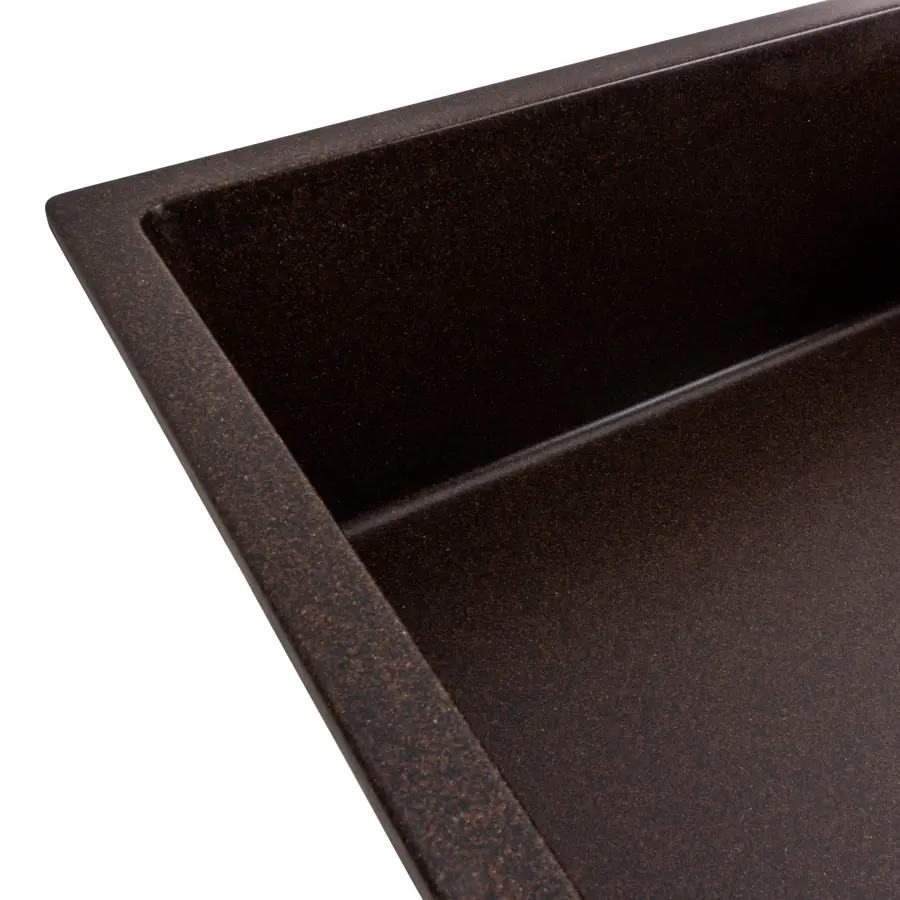 Гранитная мойка для кухни Platinum 8650 DIAMOND матовая Шоколад