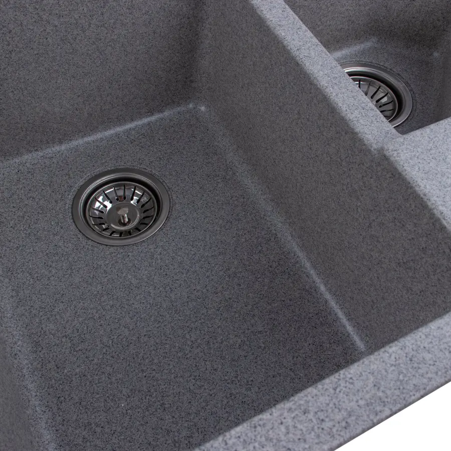 Гранітна мийка для кухні Platinum 9950 PANDORA матова Сіра