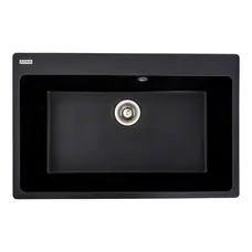 Гранітна мийка для кухні Platinum 7850 Bogema матова (чорна Gold)