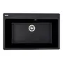 Гранітна мийка для кухні Platinum 7850 Bogema матова (чорна Gold)
