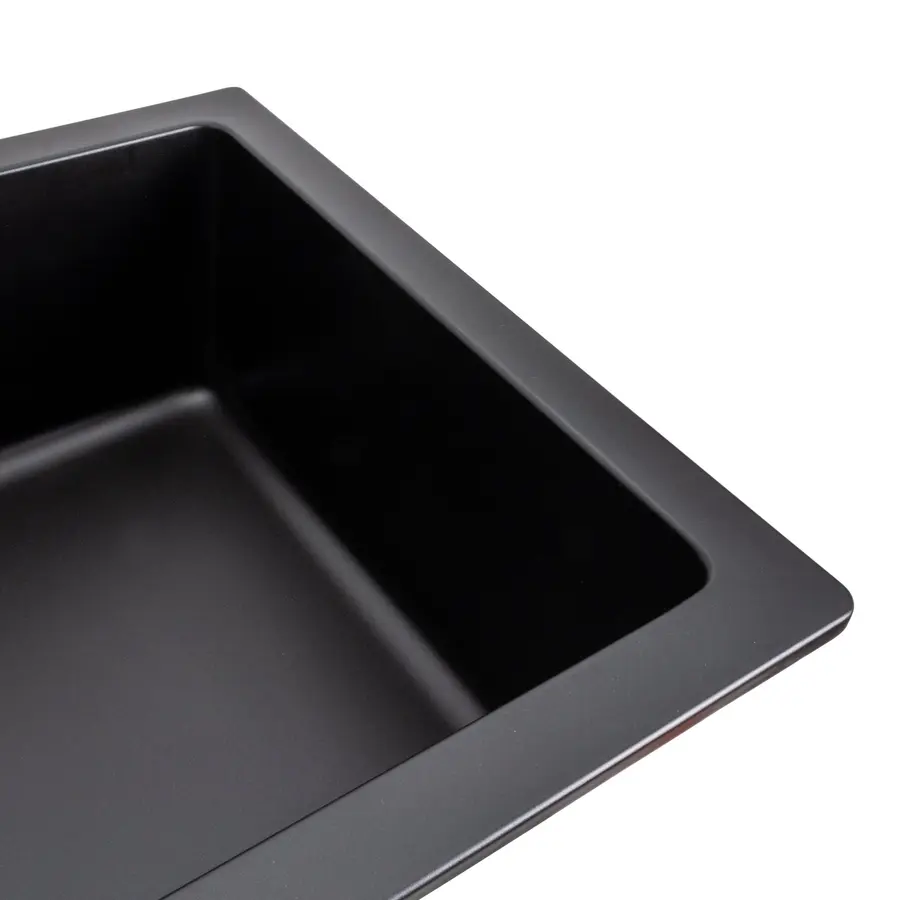 Гранітна мийка для кухні Platinum 7945 Paruana матова Чорна