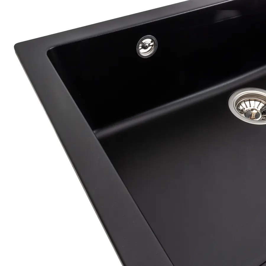Гранітна мийка для кухні Platinum 7945 Paruana матова Чорна