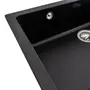 Гранітна мийка для кухні Platinum 7945 Paruana матова Чорна