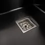 Мийка PVD Platinum Handmade HSBB 500x500x220 чорна (квадратний сифон,3.0/1.0)