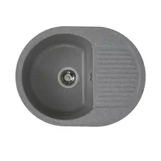 Гранітна мийка для кухні Platinum 6247 BORA глянець Сіра