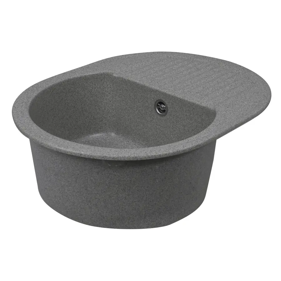 Гранітна мийка для кухні Platinum 6247 BORA глянець Сіра