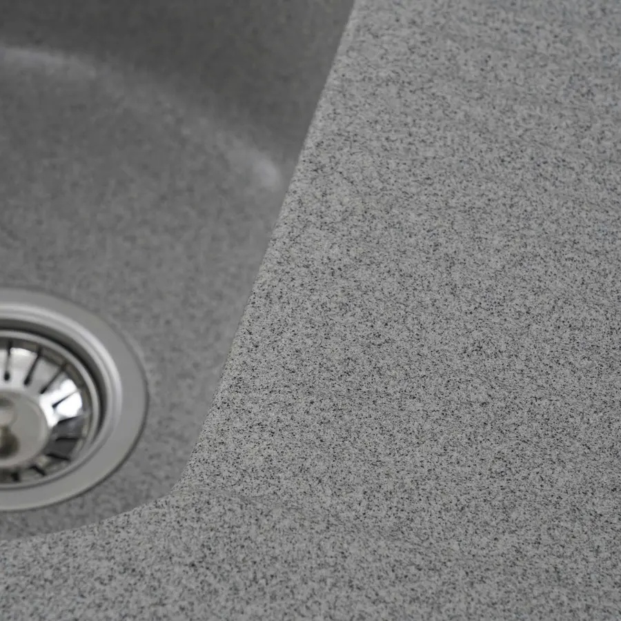 Гранітна мийка для кухні Platinum 6247 BORA глянець Сіра