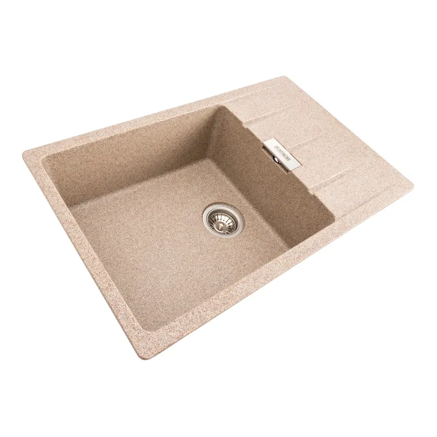 Гранітна мийка для кухні Platinum 7850 ROMA матова (карамель)