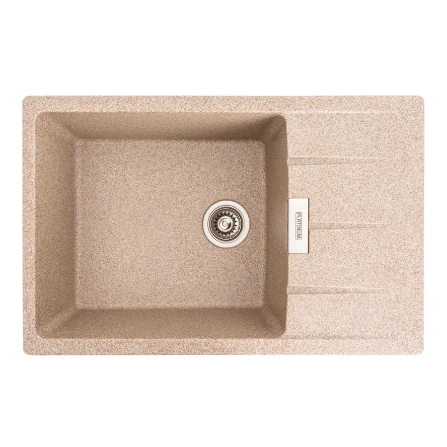 Гранітна мийка для кухні Platinum 7850 ROMA матова (карамель)