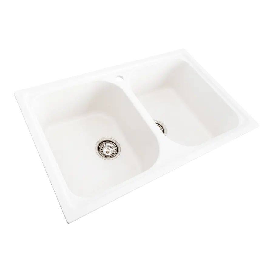 Гранітна мийка для кухні Platinum 7950 Equatoria глянець Білосніжна