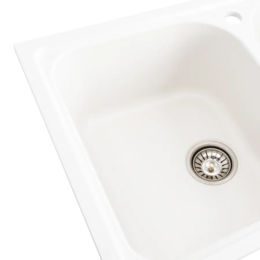 Гранітна мийка для кухні Platinum 7950 Equatoria глянець Білосніжна