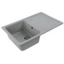 Гранітна мийка для кухні Platinum 7850 CAMELIA глянец Сіра