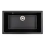 Гранітна мийка для кухні Platinum 7945 Paruana матова (чорний металік)
