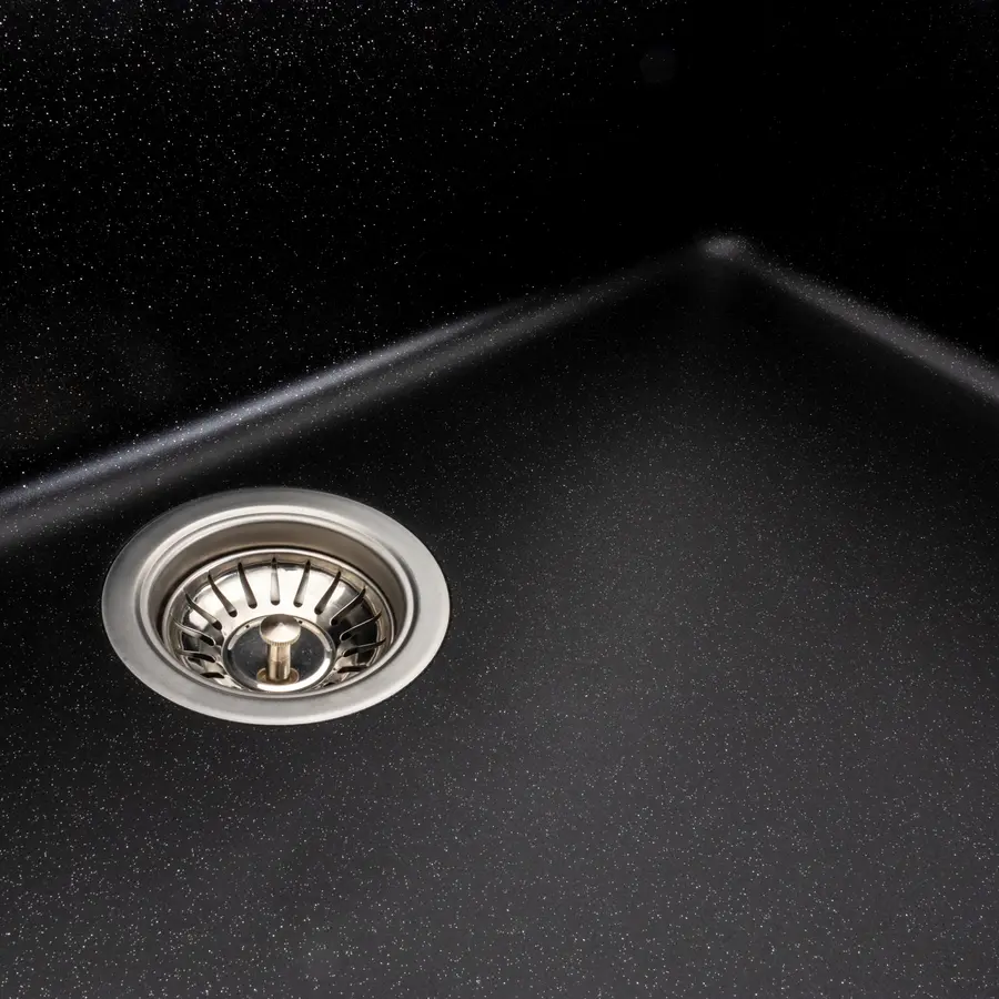 Гранітна мийка для кухні Platinum 7945 Paruana матова (чорний металік)