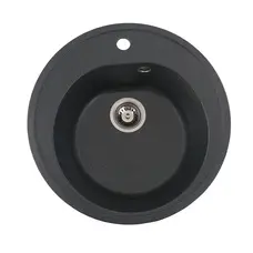 Гранитная мойка для кухни Platinum 510 LUNA матовая Антрацит