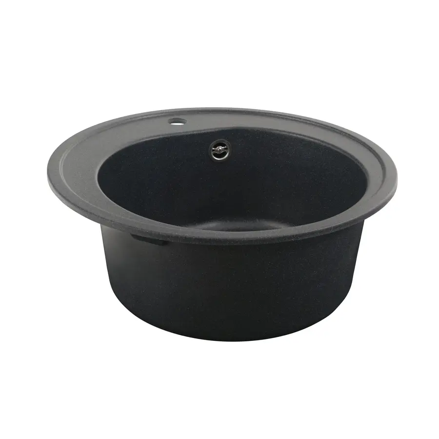 Гранитная мойка для кухни Platinum 510 LUNA матовая Антрацит