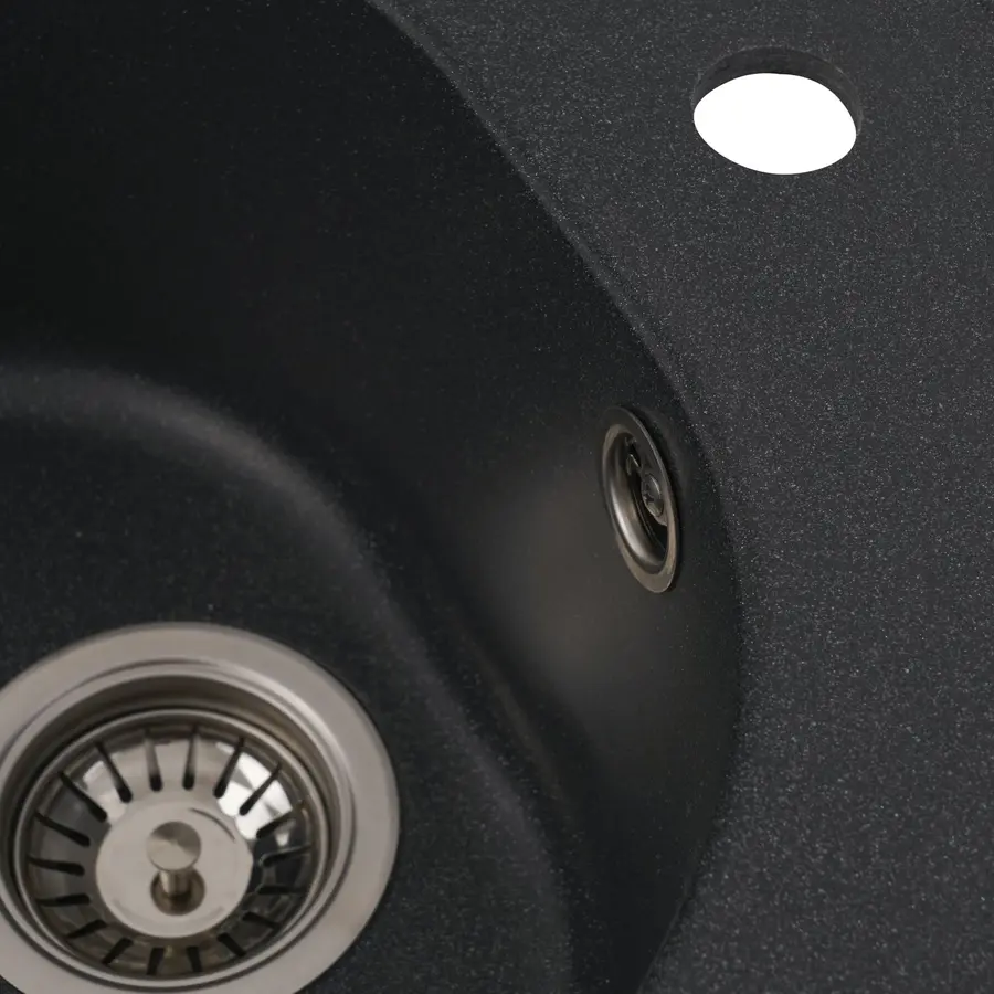 Гранитная мойка для кухни Platinum 510 LUNA матовая Антрацит