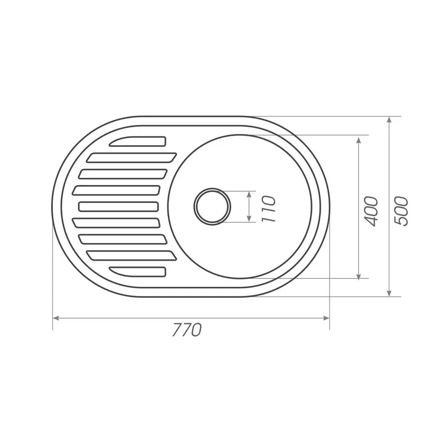 Гранітна мийка для кухні Platinum 7750 LIRA матова Беж