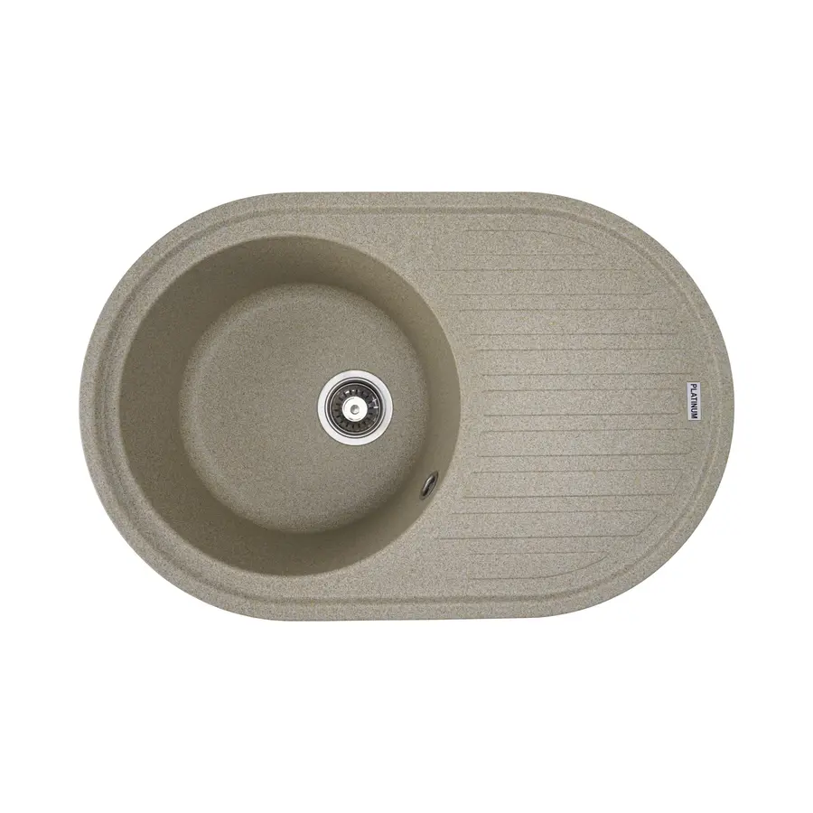 Гранітна мийка для кухні Platinum 7750 LIRA матова Беж