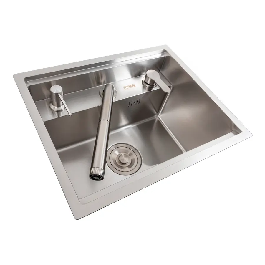 Кухонна мийка CM 47*38 прихована нержавійка Platinum Handmade + змішувач
