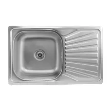Кухонна мийка з нержавіючої сталі прямокутна Platinum САТИН 7848 (0,8/180 мм)
