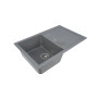 Гранітна мийка для кухні Platinum 7850 PRETSO глянець Сірий мусон