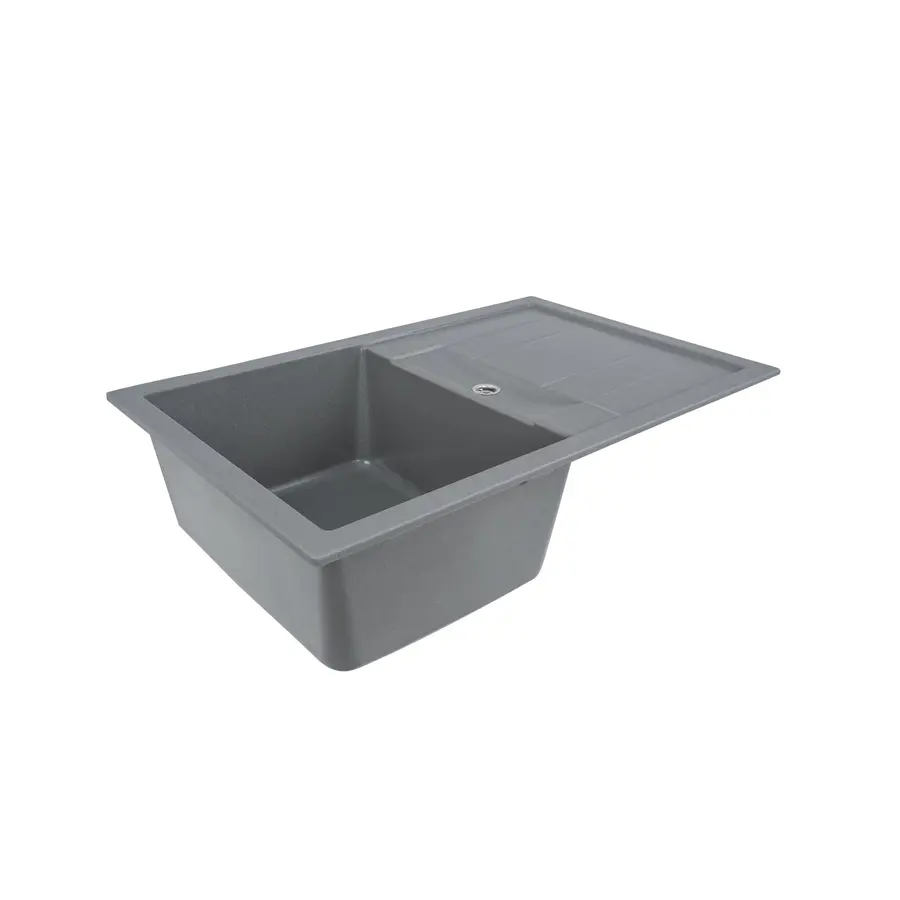 Гранітна мийка для кухні Platinum 7850 PRETSO глянець Сірий мусон