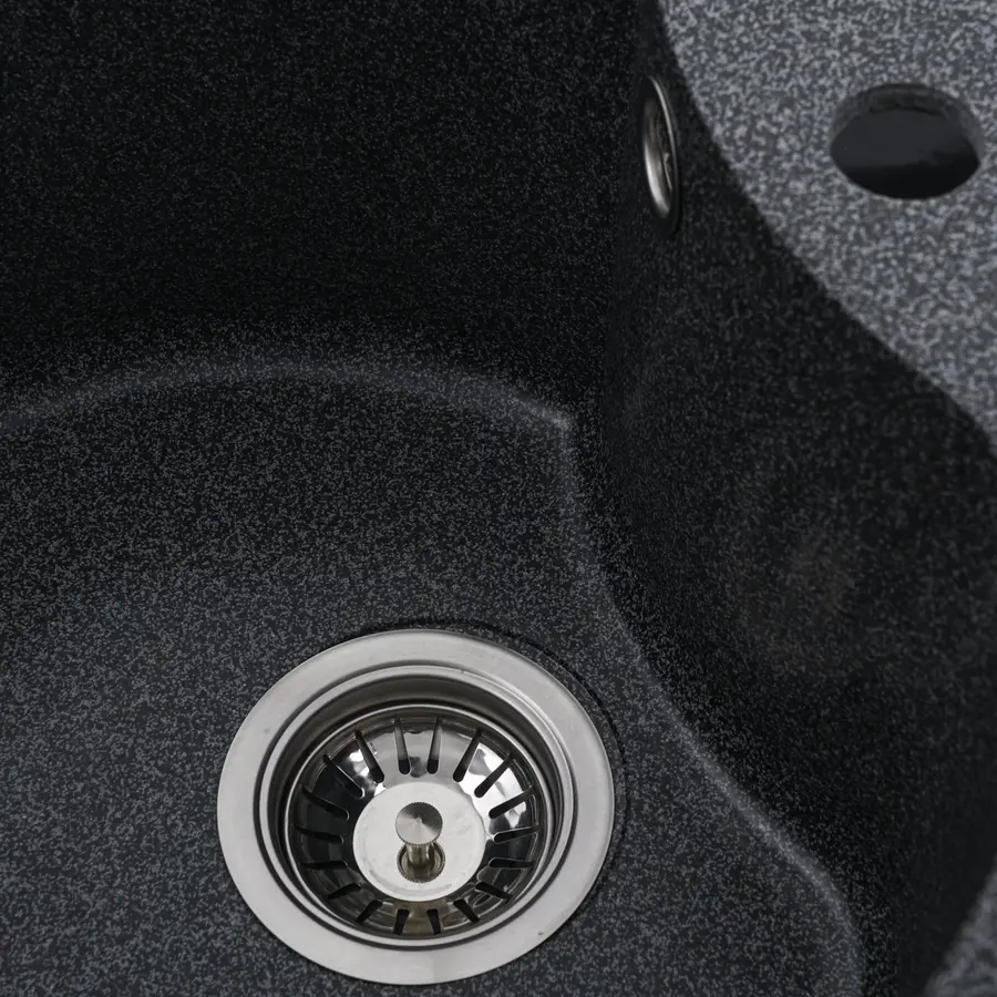 Гранітна мийка для кухні Platinum 480 TURAS матова Графіт