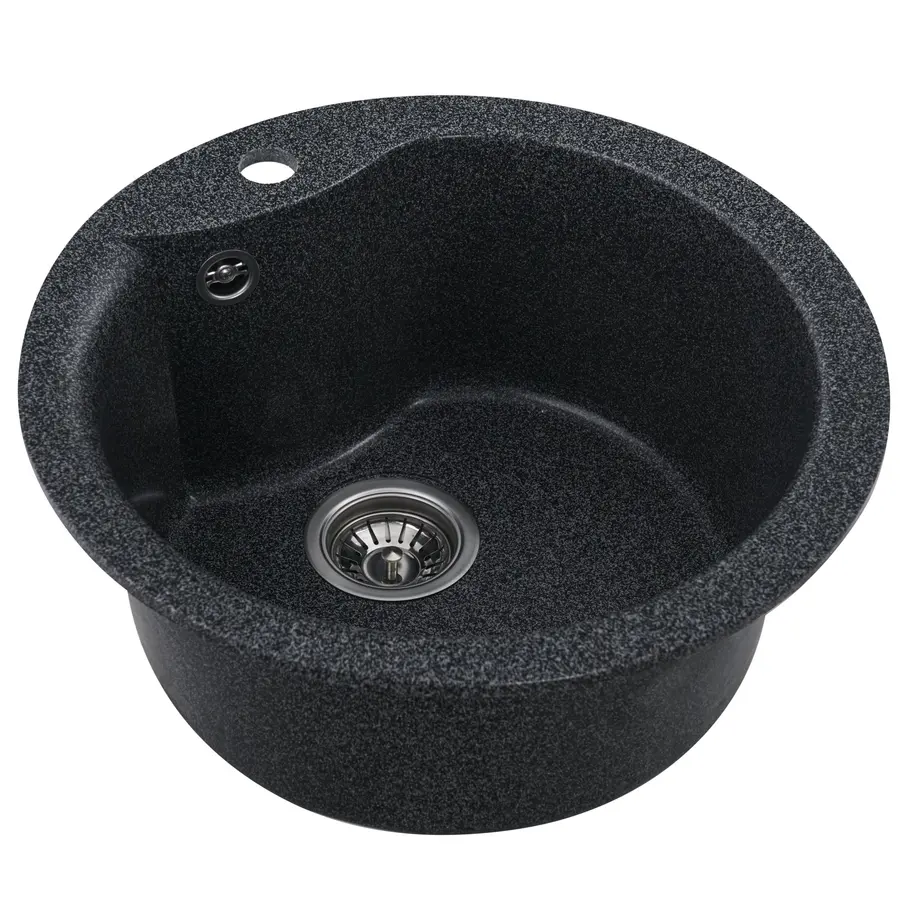 Гранітна мийка для кухні Platinum 480 TURAS матова Графіт